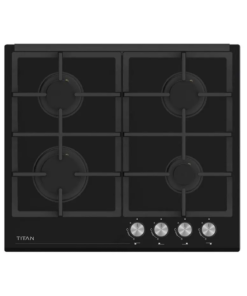 Titan Built In 60cm 4 Gas Black Hob