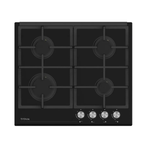 Titan Built In 60cm 4 Gas Black Hob