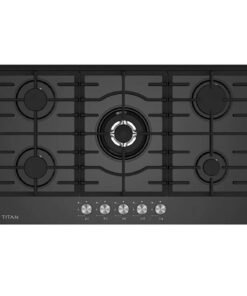 Titan Built In 90cm 5 Gas Black Hob