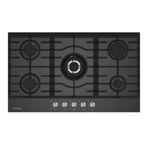 Titan Built In 90cm 5 Gas Black Hob
