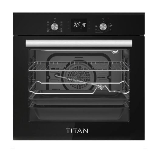 Titan Built In 60cm Black Electric Oven