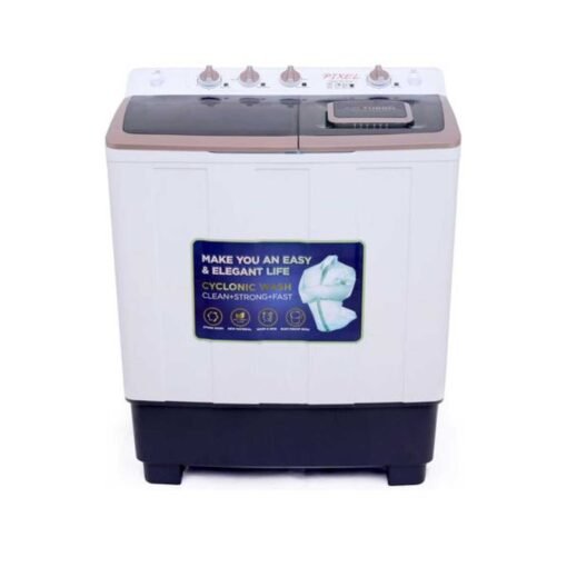 Pixel 10Kg Twin Tub Washing Machine – White, Gold