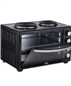 Winningstar 2 IN1 40Litres Baking Electric Oven Cooker With 2 Hot Plates- Black