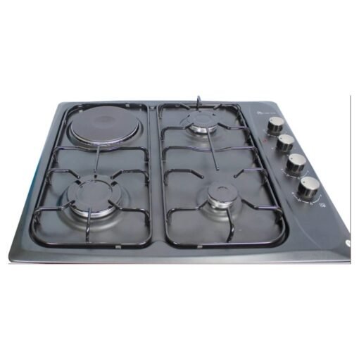 Blueflame Built-in Hob 60x60cm, Cooktop, 3 Gas + 1 Electric Plate, Auto Gas Ignition B431-UP – Black