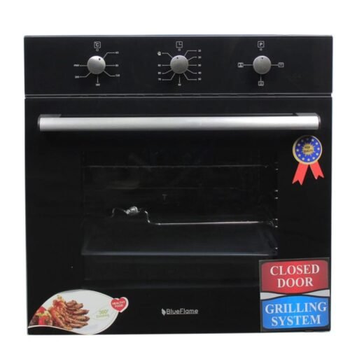 Blueflame 60cm Built-in Electric Oven 3002 BE3, Thermostat, Fan, Grill, Timer – Black