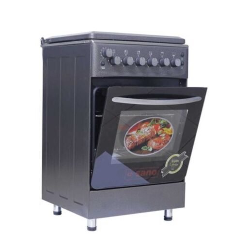Sano 55X55 Full Gas Cooker With Rotisserie, Electric Oven & Grill, Auto Ignition – Brown