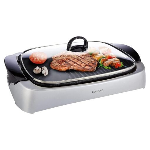 Kenwood Health Grill 2000 Watts With Glass Lid Silver | HG266
