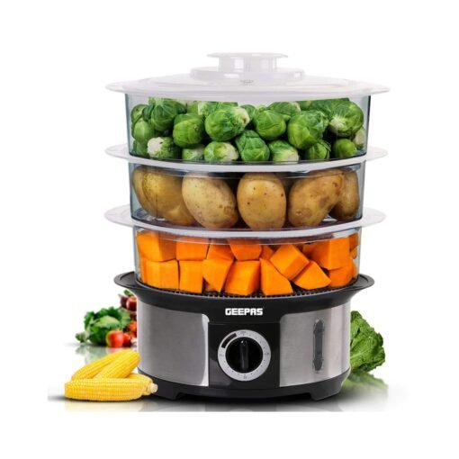 Geepas 3-Tier Food Steamer 1000 Watt | GFS63025