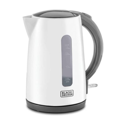 Black+Decker Concealed Coil Kettle, White, 1.7L, JC70-B5