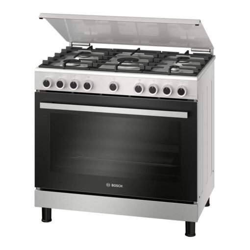 BOSCH Cooker 5 Gas + Gas oven Semi inox | HGVDF0V52S