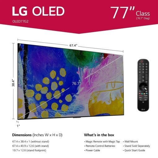 LG 77 inch OLED evo Gallery Edition G2 TV | OLED77G2PCA - Image 2