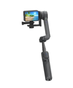 Porodo 2-Axis Gimbal Stablizer, Detachable Light, 3 Light Modes, FPV Mode, Anti-Shake, Tripod