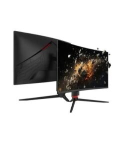 Porodo 27" Inch Curved Gaming Monitor With 280Hz Refresh Rate, AMD FreeSync Technology, Adjustable Rotating Stand, CSOT Borderless Design, RGB Lighting, Mount Ready - Black
