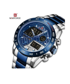 Naviforce Mens Top Brand Dual Display Watch - Blue Gold