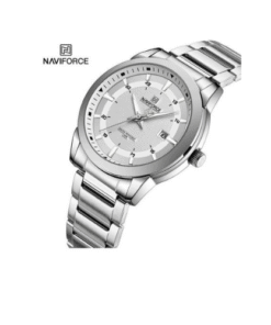 Naviforce Men's Classic Analog Quartz Watch - Silver