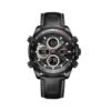 Naviforce Gentlemen Leather Straps Wrist Watch-Black