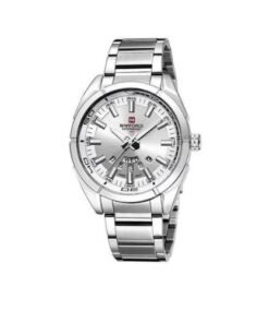 Naviforce Stainless Steel Waterproof Designer Men's Watch - Silver
