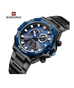 Naviforce Stainless Steel Dual Watch - Black