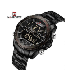Naviforce Mens luxury Brand Waterproof Stainless Steel Watch - Black