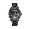 Naviforce Stainless steel LED Men's Office and Casual Designer Watch - Black