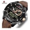 Naviforce Fashion Trendy Men's Office And Casual Watch - Brown Black