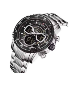 Naviforce Stainless Steel Waterproof Mens Watch - Silver,Black