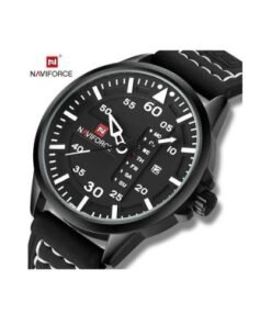 Naviforce Men's Leather Straps Watch-Black