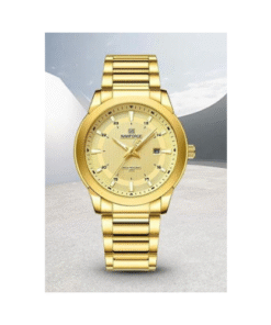 Naviforce Men's Classic Analog Quartz Watch - Gold