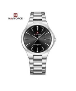 Naviforce Stainless Steel Waterproof Analog And Dated Men's Watch - Silver, Black