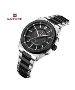 Naviforce Men's Classic Analog Quartz Watch - Silver,Black