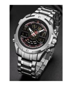 Naviforce Waterproof Stainless Steel Luxury Watch - Silver