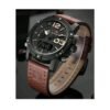 Naviforce Luxury Leather Strapped Chronograph Watch - Brown