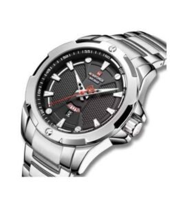 Naviforce Waterproof Stainless Analog Dated Watch - Silver