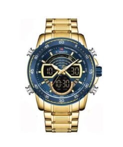Naviforce Stainless Steel Waterproof Chronograph Watch - Gold