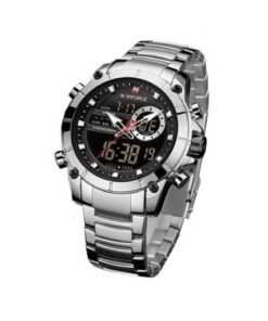Naviforce Top Luxury Brand Watch Men's Sports Fashion Quartz Watches - Silver