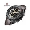 Naviforce Dual Led Analog Water Proof Watch - Black,Brown