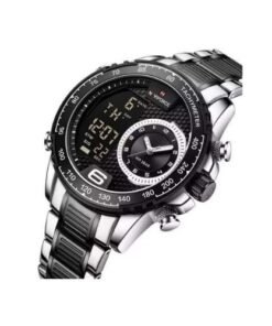 Naviforce Stainless steel Waterproof Men's Office Designer Watch - Silver, Black