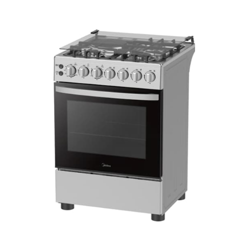 Midea 60X60 Gas Cooker 3 Gas + 1 Electric, Silver 60E3G1H4F