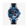 Naviforce Stainless Steel Dual Waterproof Watch _ Blue,Silver